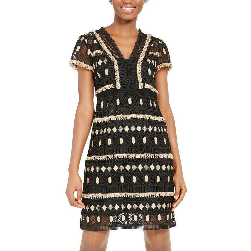 Nanette Lepore Effortless Geo-Lace Sheath Dress